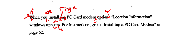 [ Installing a modem (markup) ]