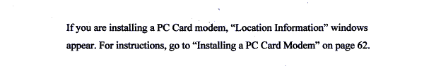 [ Installing a modem (result) ]